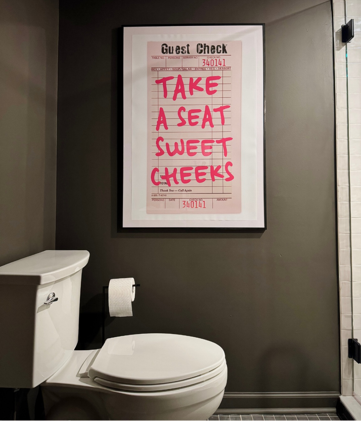 Bathroom art win! 🚽🍑

#artwork #wallart #bathroomart 

#LTKFindsUnder50 #LTKHome #LTKFamily