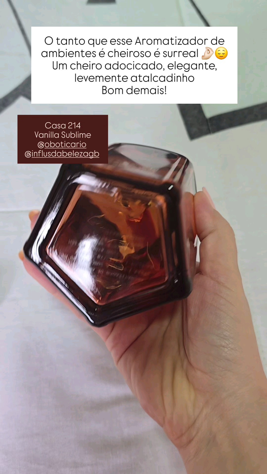 Eu gosto demais desse aromatizador de ambiente Vanilla Sublime de O Boticário 🤌🏻😌✨️

#LTKhome #LTKcasamento #LTKbrasil