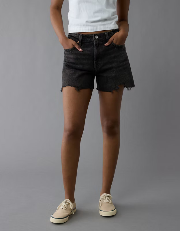 AE Stretch Low-Rise Ex-Boyfriend Denim Short | American Eagle Outfitters (US & CA)