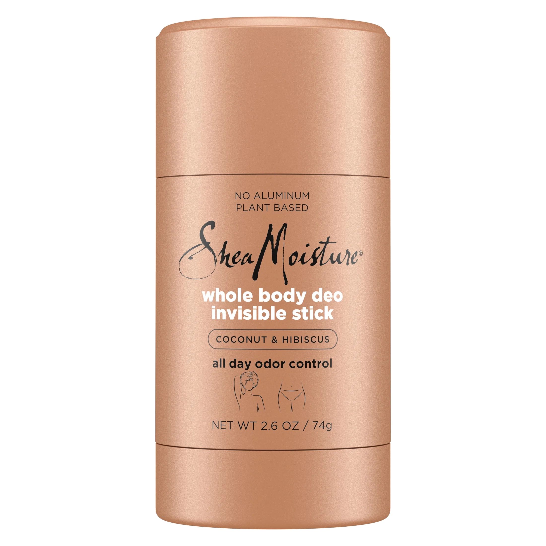 SheaMoisture Plant Based Women's Whole Body Invisible Deo Stick, Coconut & Hibiscus, 2.6 oz | Walmart (US)