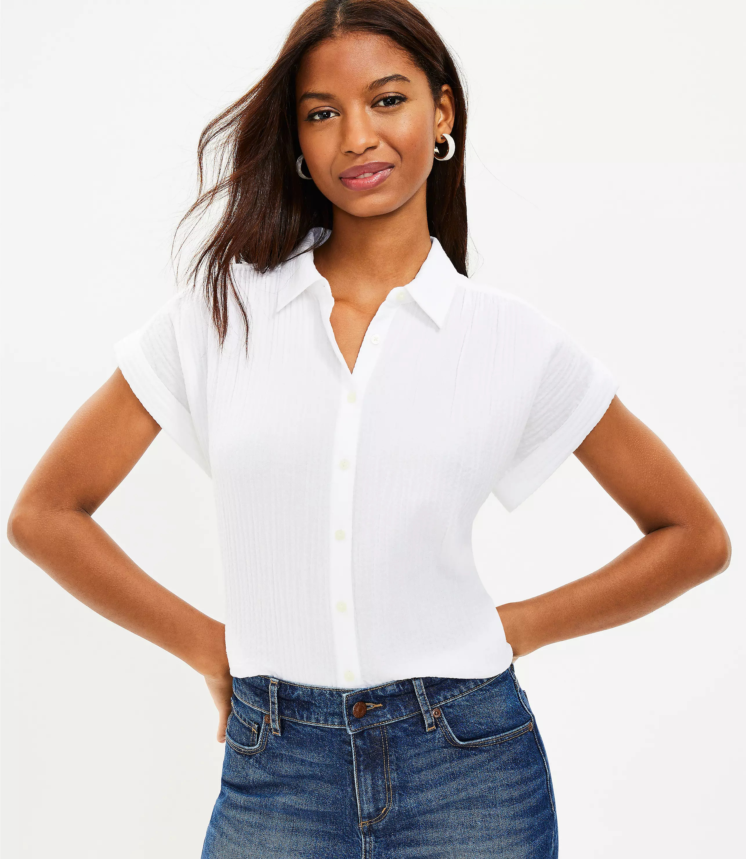Petite Dolman Everyday Shirt | LOFT