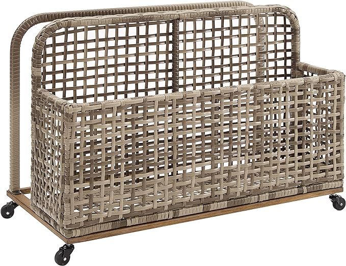 Crosley Furniture CO7308BR-GY Ridley Outdoor Wicker and Metal Pool Storage Caddy, Distressed Gray... | Amazon (US)