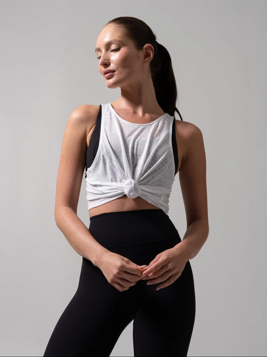 Go With The Flow Hip Tank - White | Buffbunny Collection