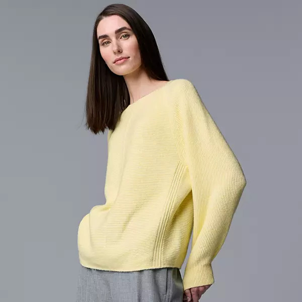 Women's Simply Vera Vera Wang Crewneck Pullover Sweater | Kohl's