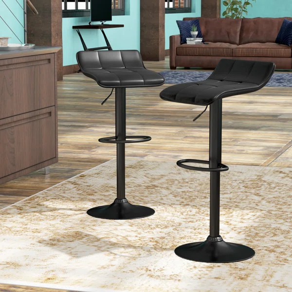 Yoder Adjustable Height Swivel Bar Stool (Set of 2) | Wayfair North America