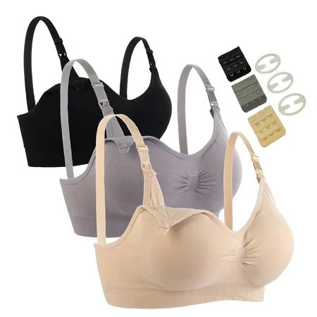 luopital 3 Pack Maternity Nursing Bra for Breastfeeding Seamless Wireless Bras Sleep Bralette for Women S | Walmart (US)