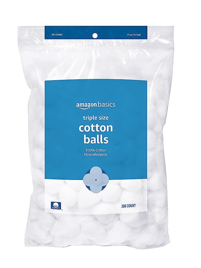 Amazon Basics Cotton Balls, 200ct, 1-Pack (Previously Solimo) | Amazon (US)