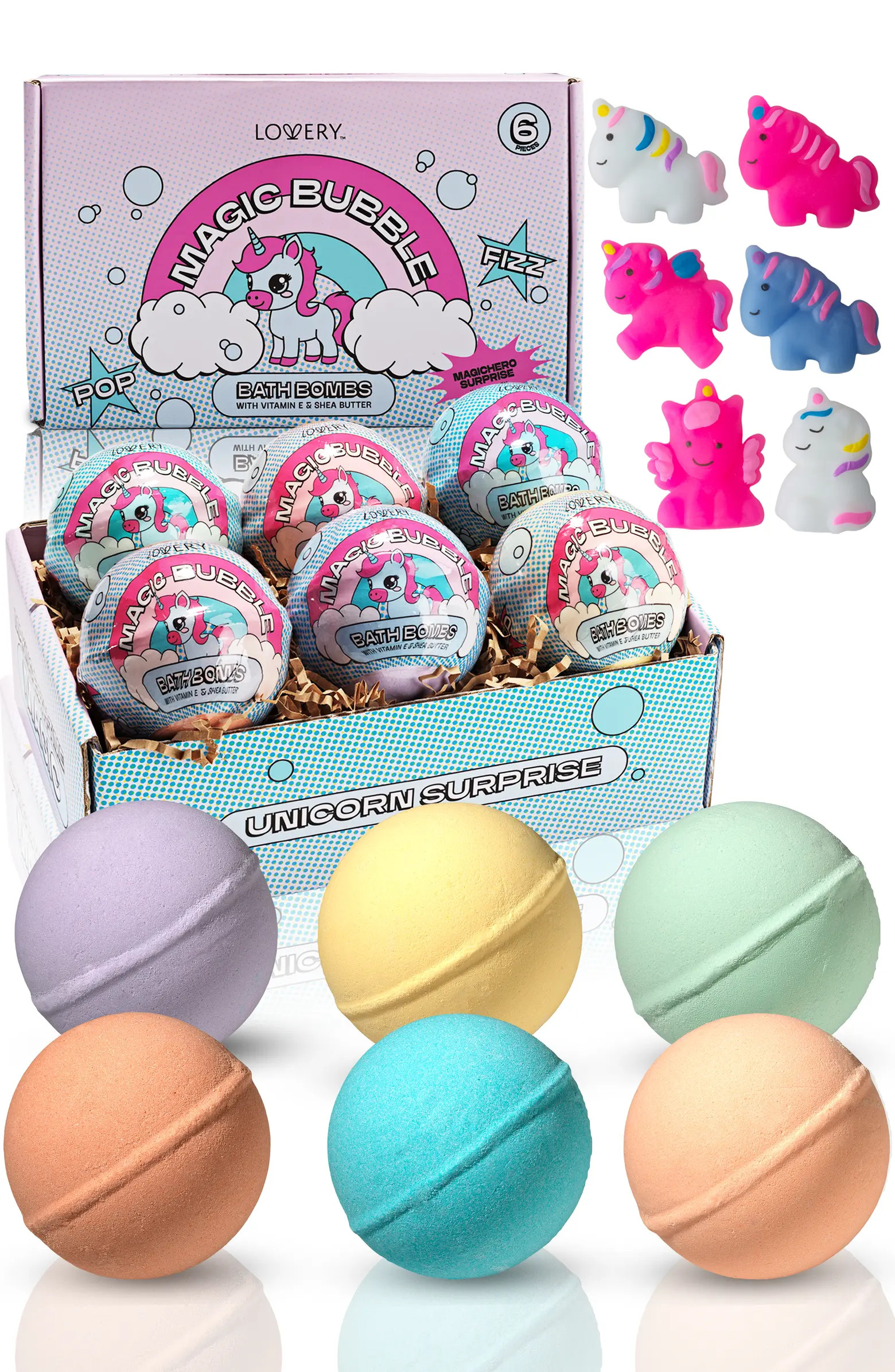 12-Pc. Unicorn Bath Bombs Gift Set with Surprise Toy | Nordstrom