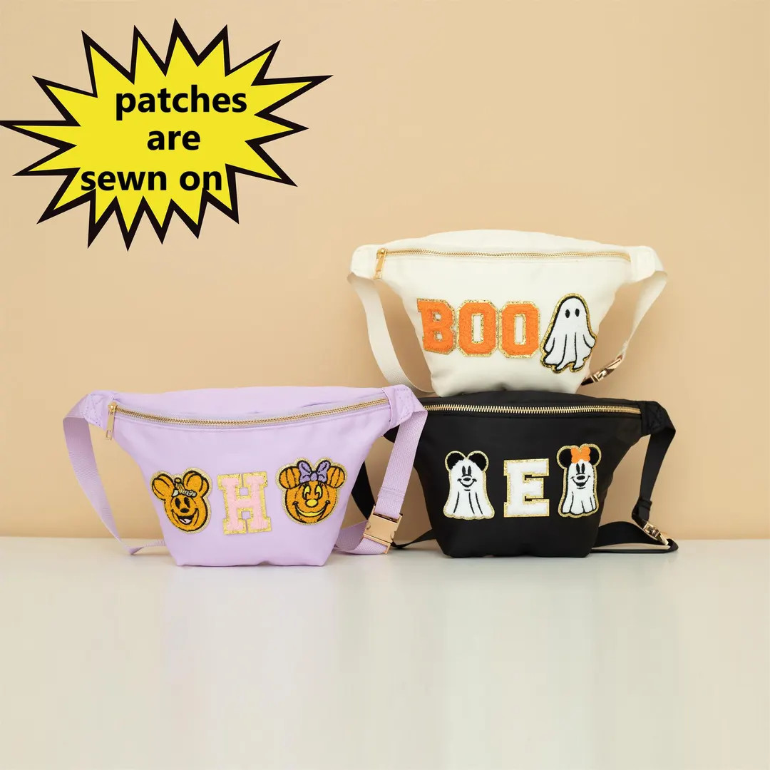 Personalized Halloween Fanny Pack: Spooky Chenille Letter Belt Bag | Etsy (US)