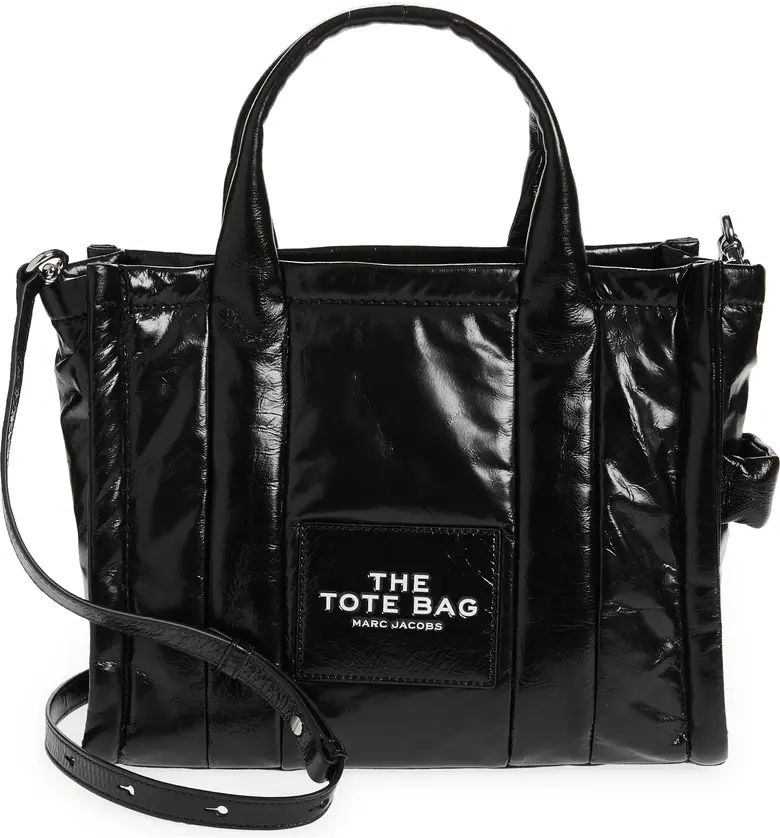 The Crinkle Leather Medium Tote Bag | Nordstrom