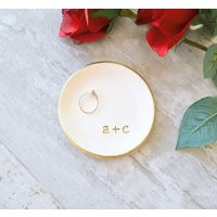 Engagement Ring Dish, Personalized Holder, Gifts For Couple, Engraved Clay Tray, Holder Proposal, En | Etsy (US)