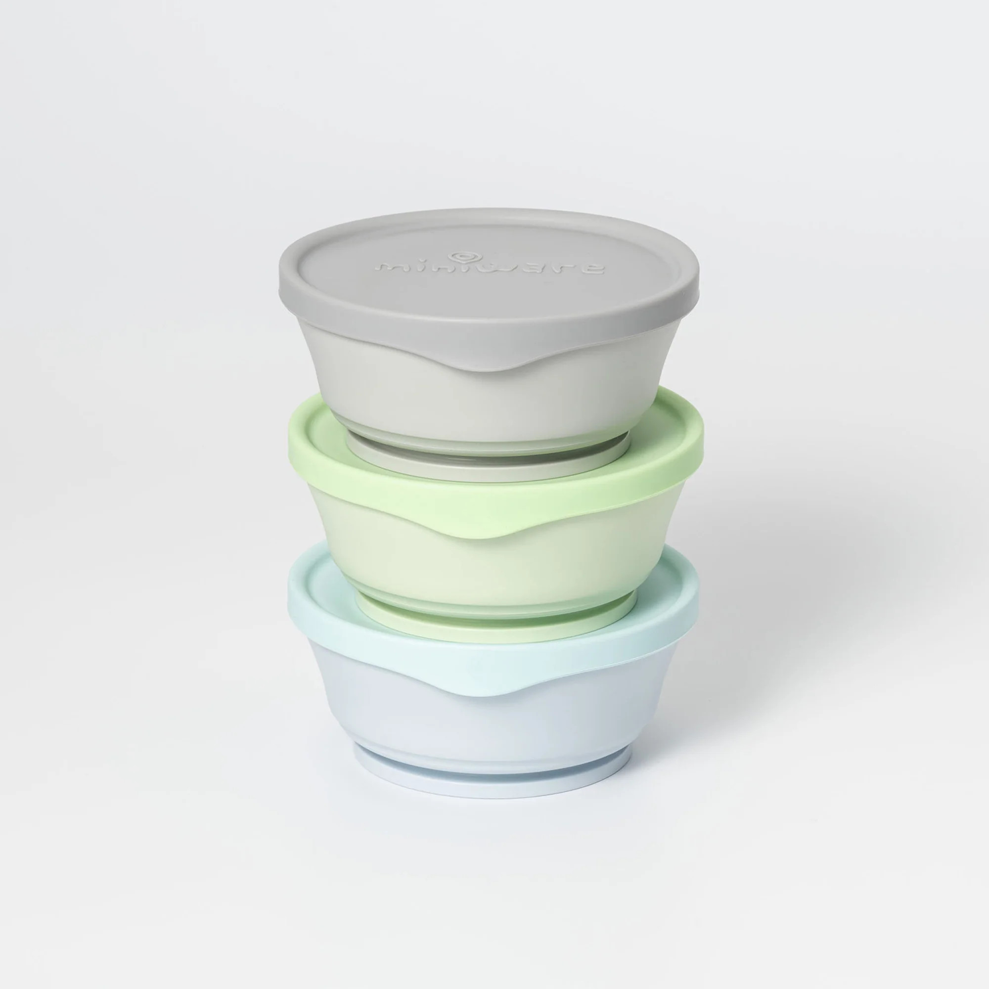 Start Solids: Bowls and Lids 3-Pack - Solid Hipster | Miniware | Miniware