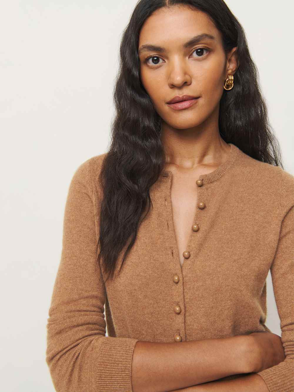 Caspia Cashmere Cropped Cardigan | Reformation (Global)