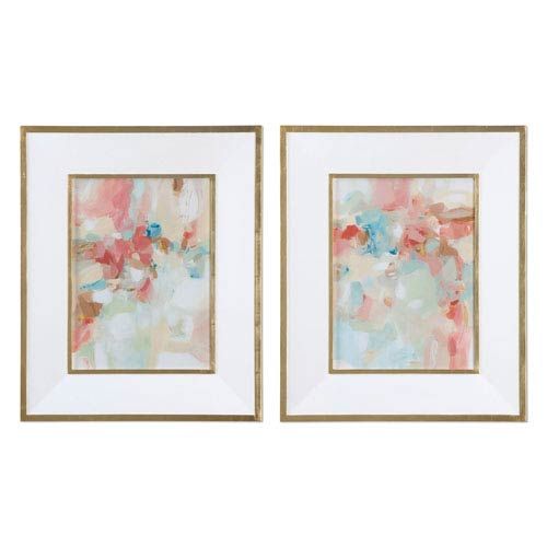 Uttermost A Touch Of Blush And Rosewood Fences By Grace Feyock: 28 X 34 Inch Wall Art, Set Of Two... | Bellacor
