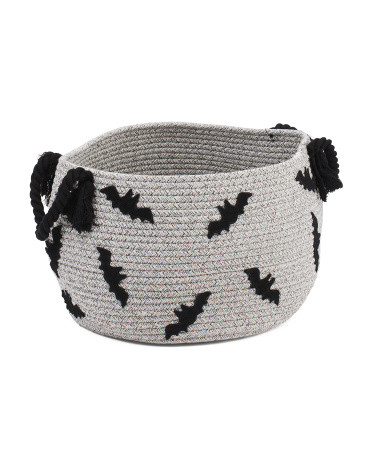 14in Embroidered Bat Bin With Side Handles | TJ Maxx