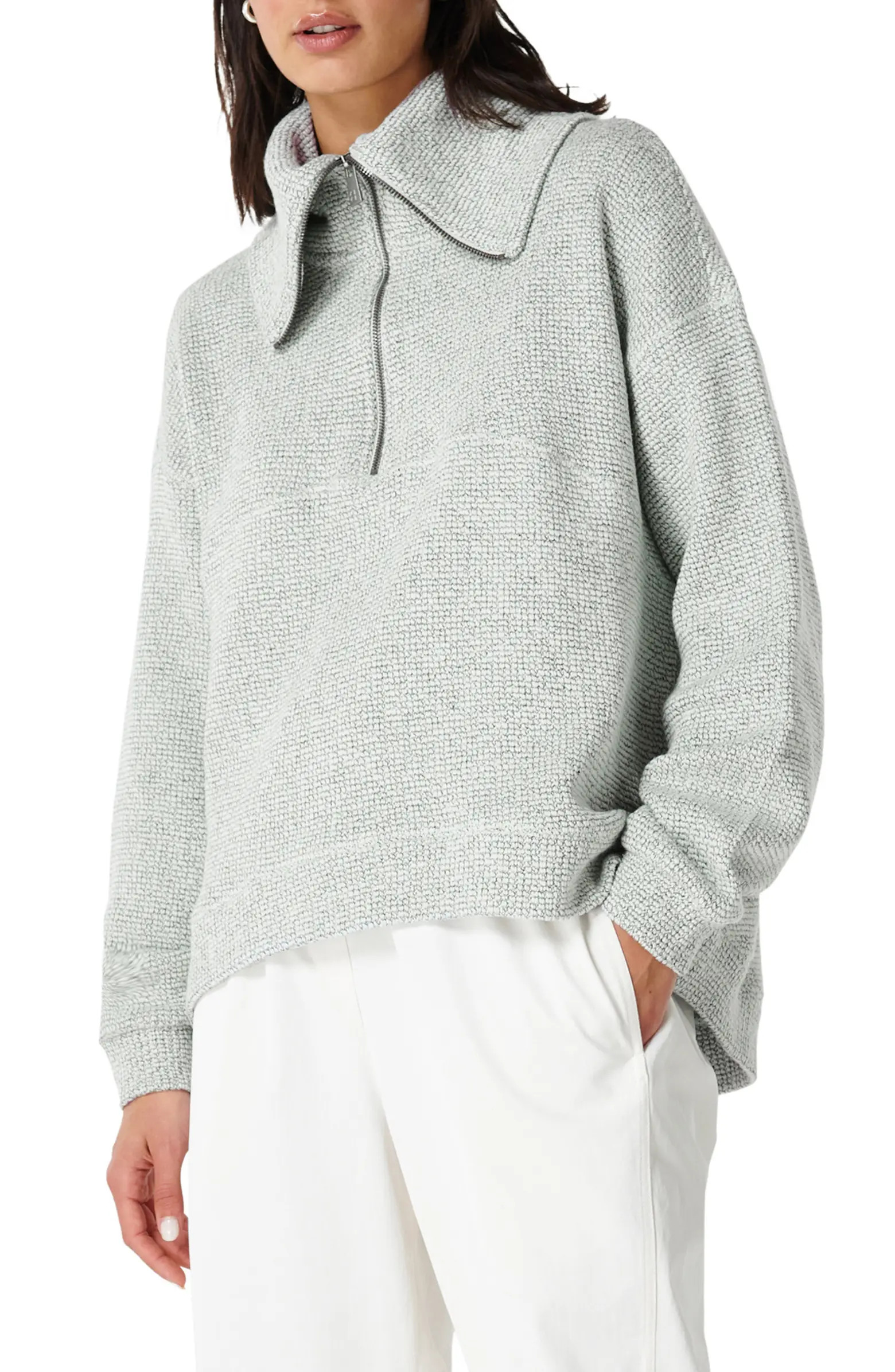 Restful Bouclé Half Zip Pullover | Nordstrom