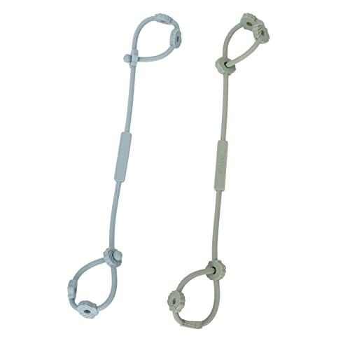 Toy Safety Straps, Socub Silicone Adjustable Baby Pacifier Teether Straps, 2pcs Toddler Toy Bottle Harness Straps for Strollers, High Chair, Cribs, Bags, BPA Free, Sage, Ether | Amazon (US)