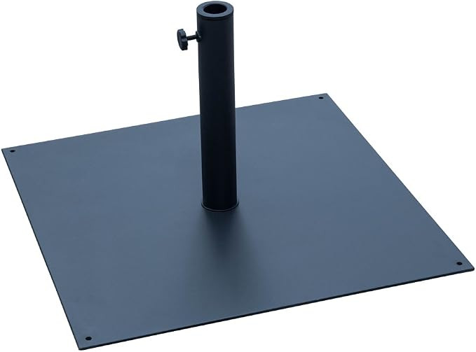 Sundale Outdoor Umbrella Stand 42 lbs Heavy Duty Square Steel Plate Stand Patio Umbrella Base, Bl... | Amazon (US)