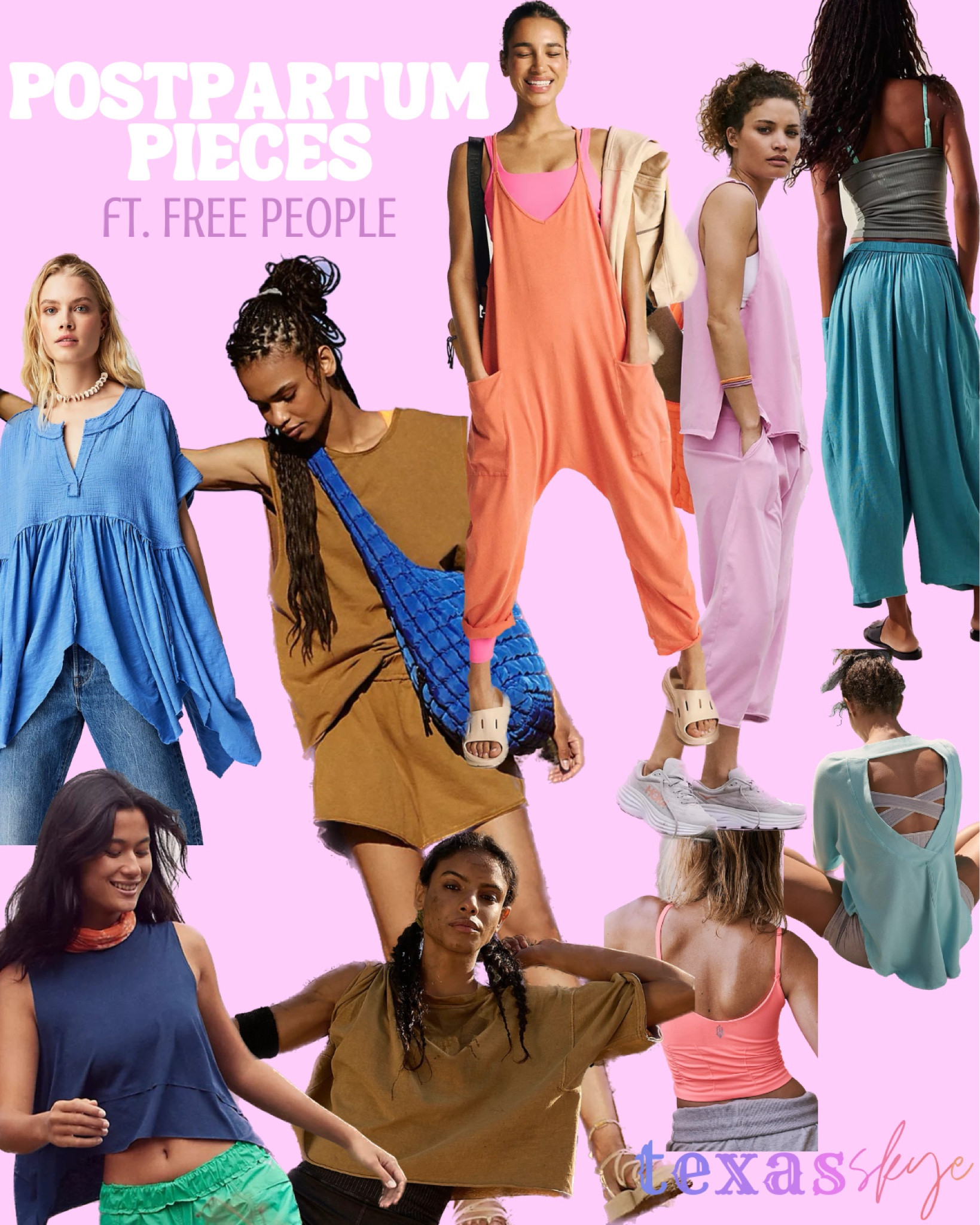 Postpartum pieces by free people and FP movement 

Nursing friendly top
Nursing friendly outfit
Jumpsuits 
Summer top 
Postpartum pants 

#LTKbump #LTKbaby #LTKunder100