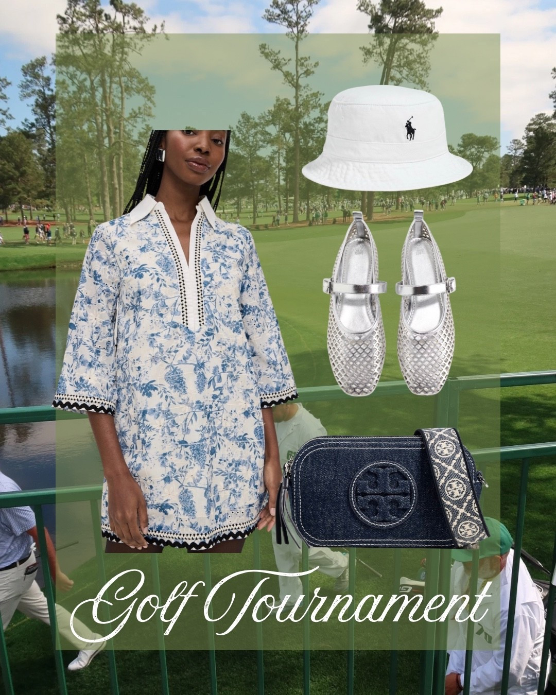 Golf tournament outfit golf outfit spring Tory Burch polo the masters 

#LTKootd