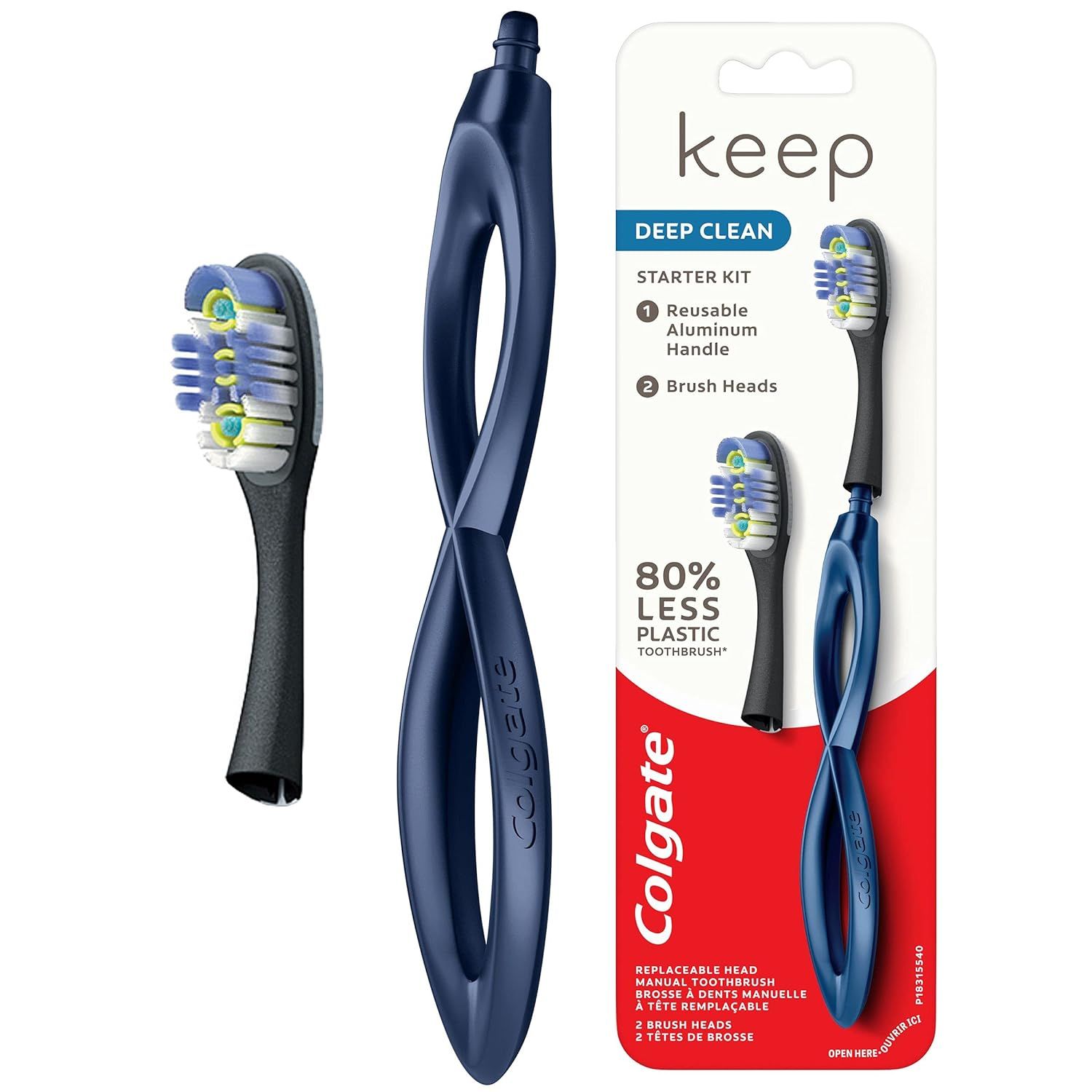 Amazon.com: Colgate Keep Soft Manual Toothbrush for Adults with 2 Deep Clean Floss-Tip Brush Head... | Amazon (US)
