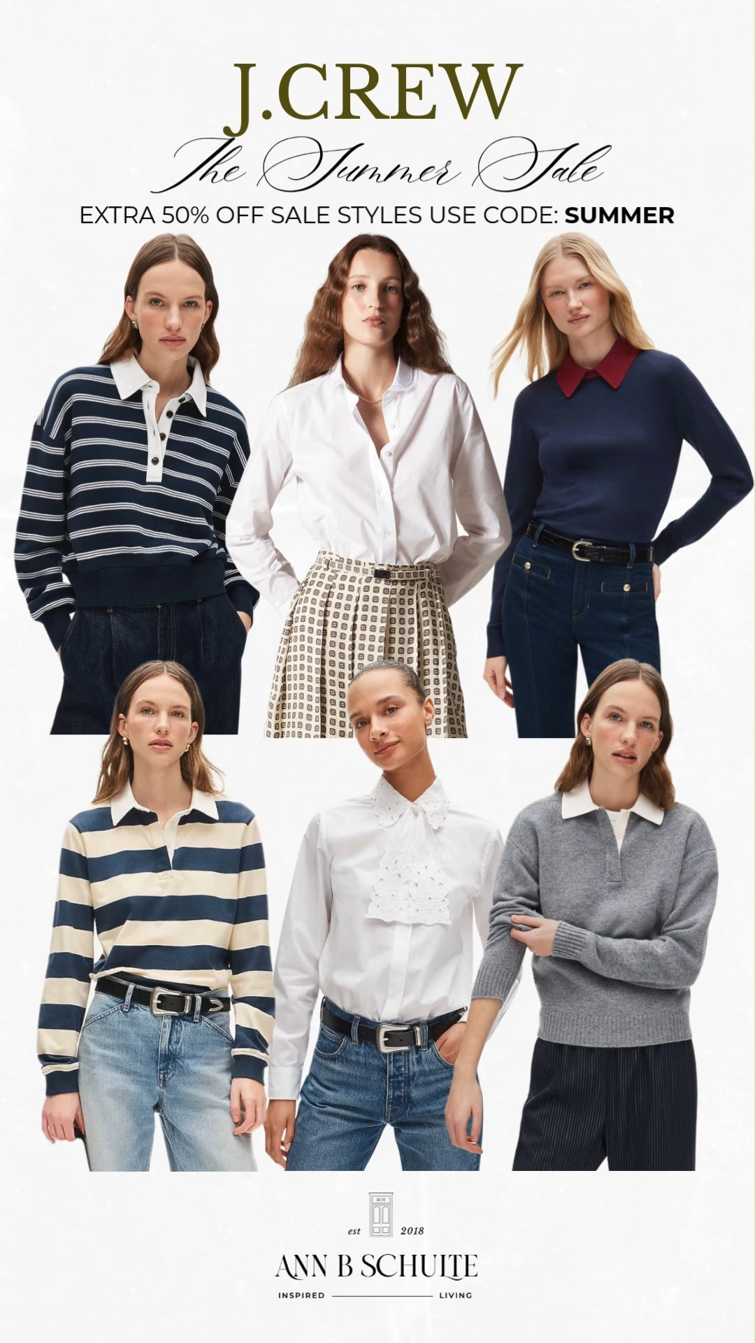 J.Crew summer sale just got even sweeter with an extra 50% off sale styles using code SUMMER for effortless warm weather dressing. ☀️🛍️✨ #JcrewStyle #SummerSale #ClassicFashion #SummerOutfits #CasualChic #WardrobeRefresh #PreppyStyle #EverydayStyle #LTKsale #FashionFinds
 

 #LTKootd #LTKSaleAlert