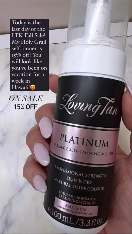 My Holy Grail self tanner is part of the LTK Sale! Today is the last day to save! Use code LTKFALL15 for 15% off sitewide! Make sure to copy promo code and paste at checkout ✨

I love the Platinum one but the 2-hour Express Dark is good too, LTK Sale, LTK Fall Sale, Loving Tan Sale, beauty sale @lovingtan #LaidbackLuxeLife

Follow me for more fashion finds, beauty faves, lifestyle, home decor, sales and more! So glad you’re here!! XO, Karma

#LTKsalealert #LTKSeasonal #LTKSale