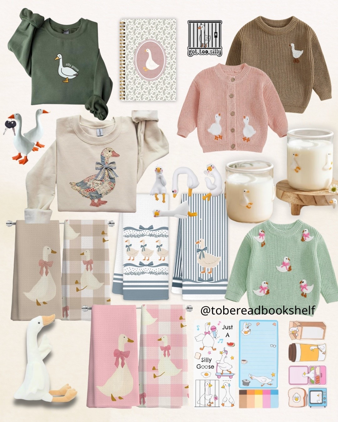This one’s for all the silly geese out there!🪿✨ The sweatshirts on the left are for adults and the sweaters on the right are for kids. Nothing says spring like a silly goose! I need those icon glasses! 😍

Keywords: spring, journal, women’s clothing, kids clothing, toddler clothing, stationary, dish towels, desk goose, goose icon glasses, patchwork, plush, notepad, goose, geese, funny, novelty, novel, fun

#LTKHome #LTKMidsize #LTKKids