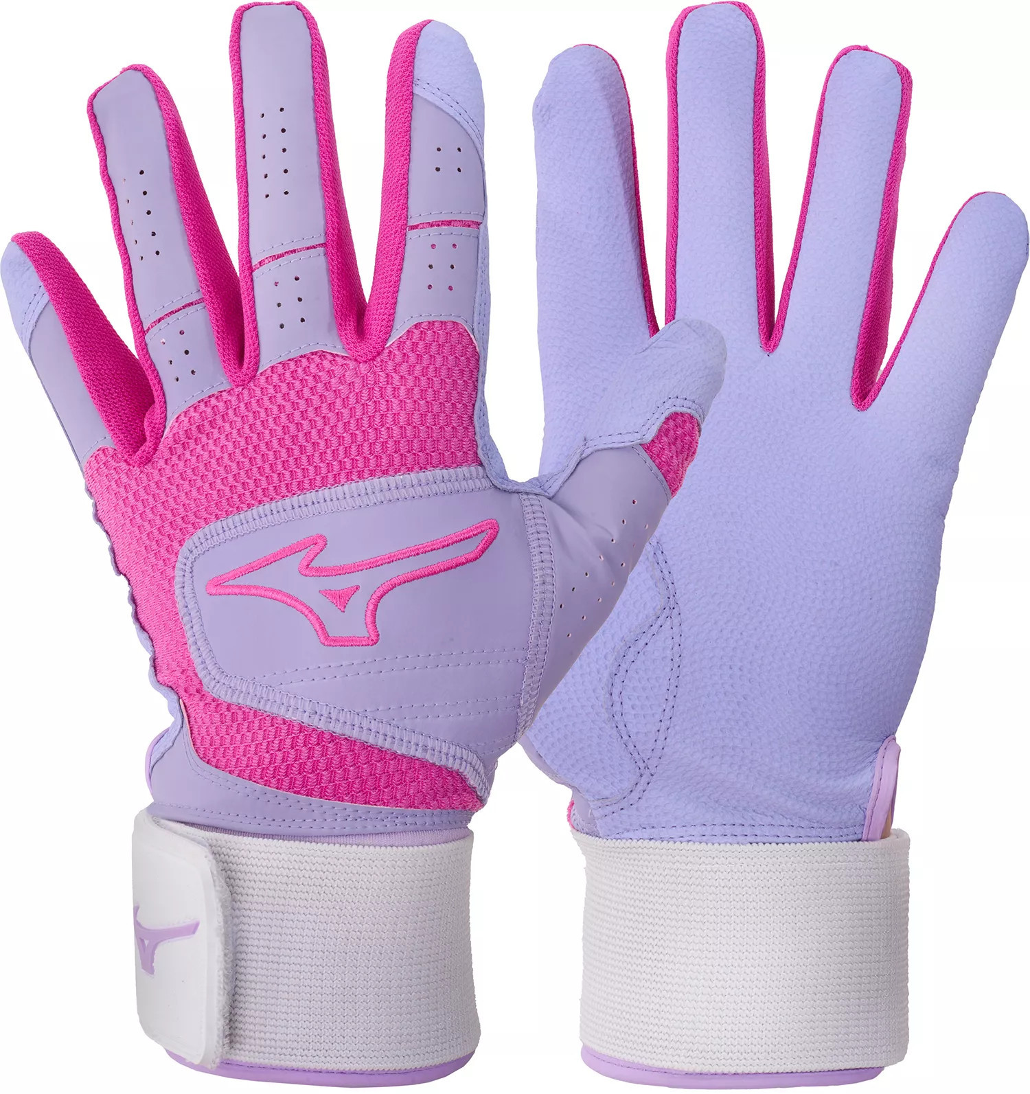 Mizuno Women's F360 Wrap Softball Batting Gloves, XL, Purple/Pink | DICK'S Sporting Goods