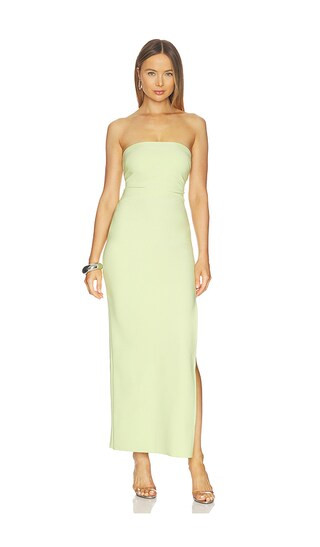 Reina Strapless Maxi Dress in Lime | Revolve Clothing (Global)