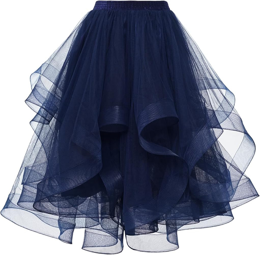DRESSTELLS Tulle Skirts, Tutus for Women,Party Knee Length Night Out Skirt, Cute Puffy Wedding Mi... | Amazon (US)