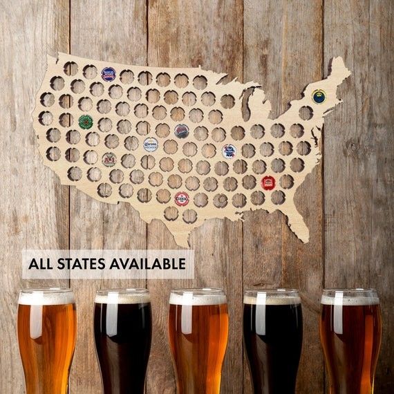 Beer Cap Holder  Beer Cap Map  Fathers Day Gift From  - Etsy | Etsy (US)