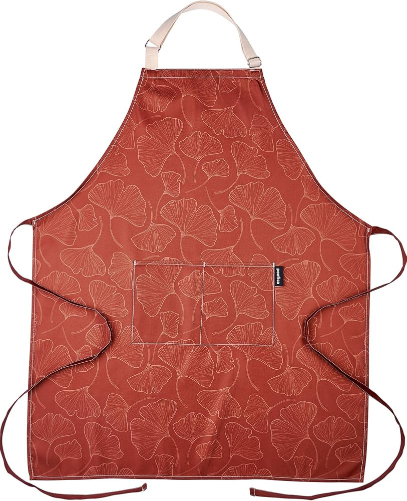 Premium Adjustable Waterproof Aprons for Women with Pockets | Poly-Cotton Cute Apron for Kitchen,... | Amazon (US)