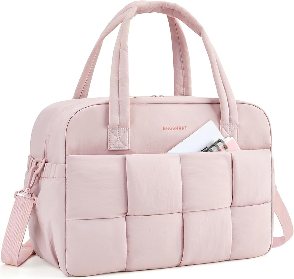 BAGSMART Gym Bag for Women, Personal Item Puffer Duffle Bag, Weekender Overnight Carry On Tote Ha... | Amazon (US)