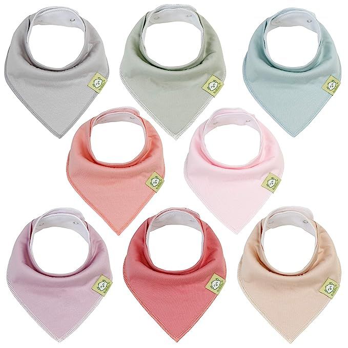 Organic Baby Bandana Drool Bibs for Girls - Super Absorbent Organic Cotton Bandana Bibs - Baby Dr... | Amazon (US)