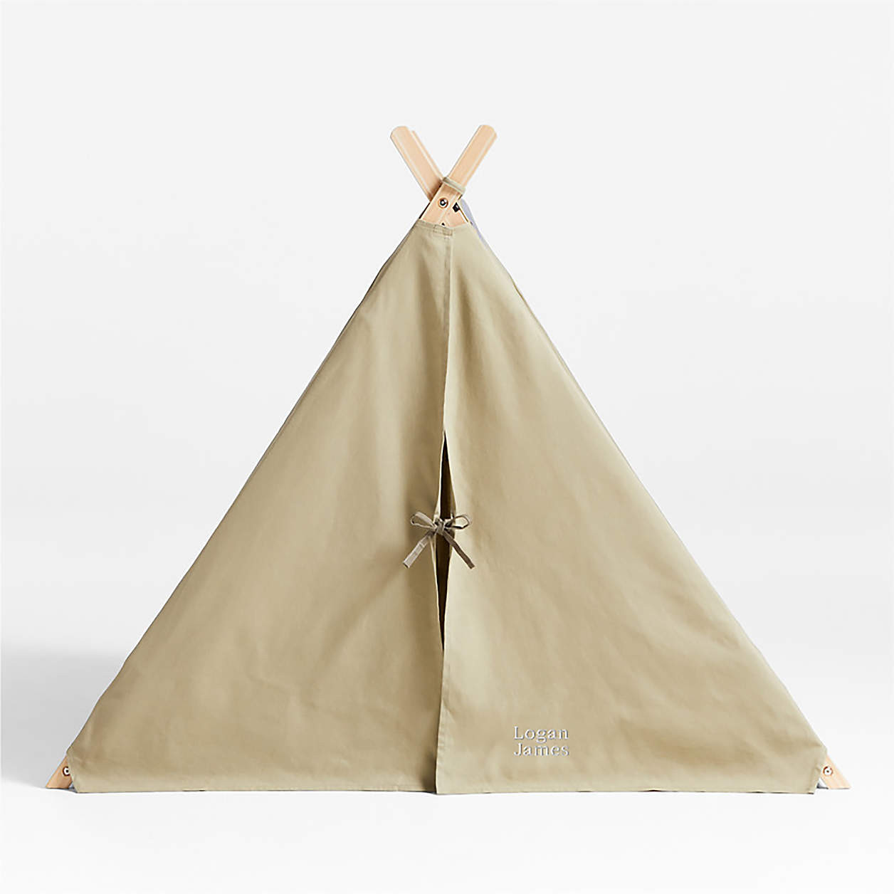 Khaki Green Collapsible Kids Canvas Play Tent + Reviews | Crate & Kids | Crate & Barrel