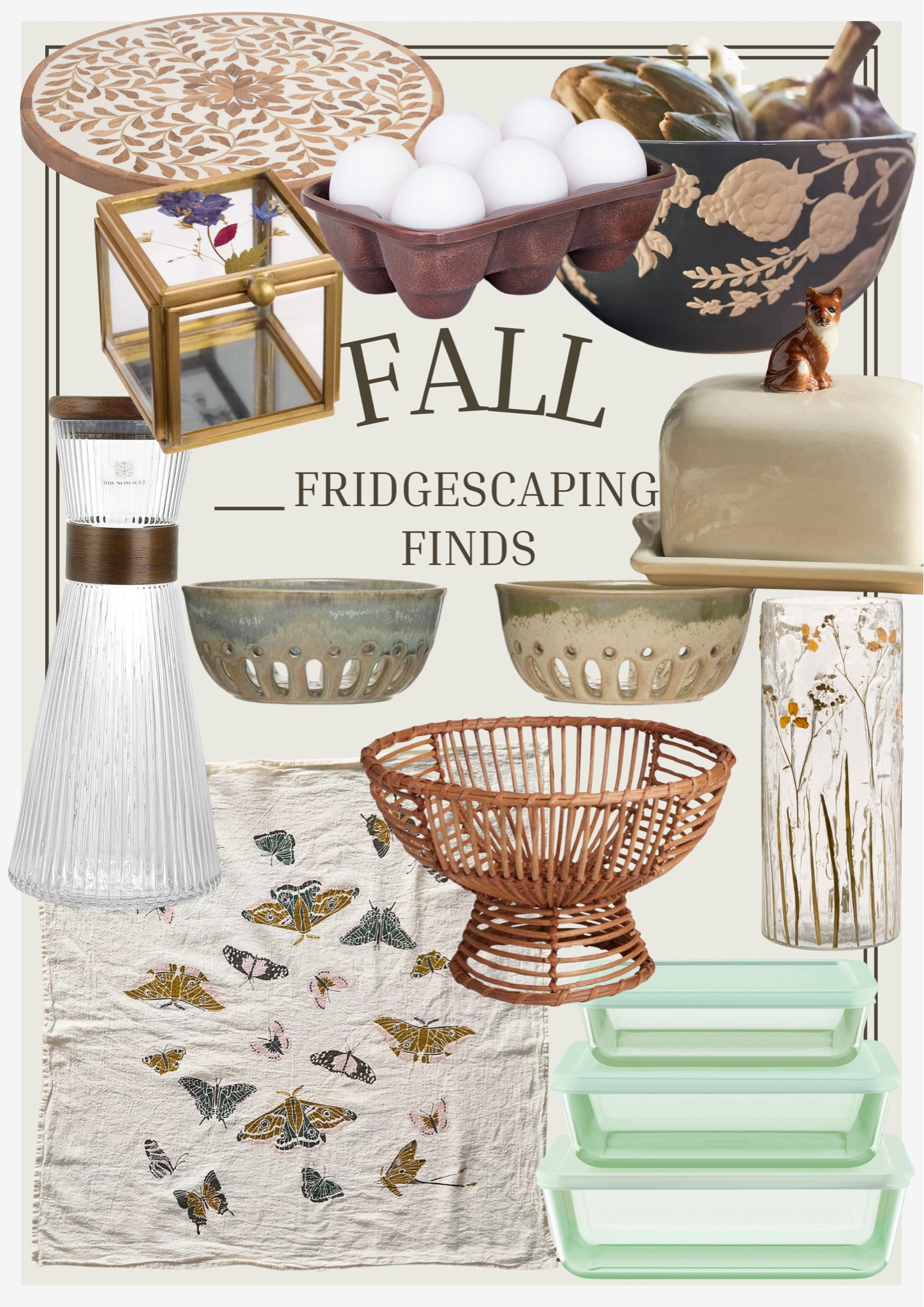 Fall Fridgescaping Finds

Fall fridgescape, fall home decor 2024, fall decor 2024, Fall Lazy Susan, fall carafe, glass carafe, fall tea towel, fall kitchen towel, butterfly kitchen towel, butterfly tea towel, rattan fruit bowl, woven fruit bowl, green food storage, mint food storage, rectangular food,l storage, botanical vase, floral, vase, Earthy berry baskets, neutral berry, baskets, fox butter dish, fall butter dish, autumn decor 2024, autumn home decor 2024, floral batter bowl, blue batter bowl, fall egg tray, fall egg crate, bronze egg tray, bronze egg crate, gold box, gold trinket box, glass trinket box

#LTKHome #LTKFindsUnder50 #LTKSeasonal