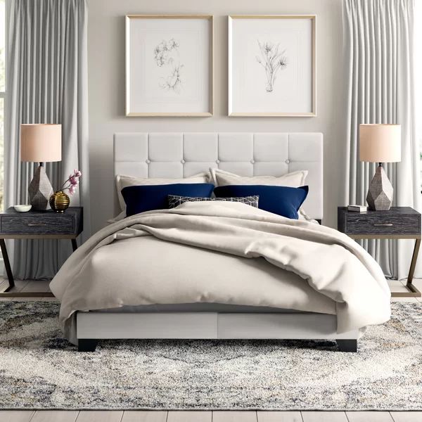 Cloer Tufted Upholstered Low Profile Standard Bed | Wayfair North America