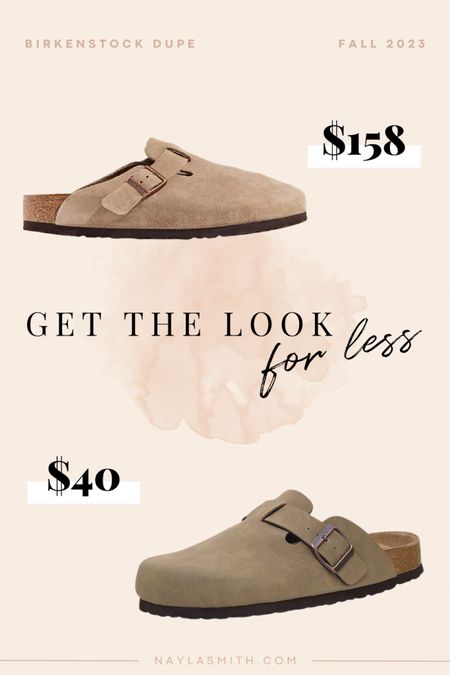 Get the look for less - Birkenstock Boston Clogs & affordable version from Amazon 

Fall 2023 fashion trends, fall shoes, lookalike, Birkenstock inspired


#LTKSeasonal #LTKshoecrush #LTKstyletip
