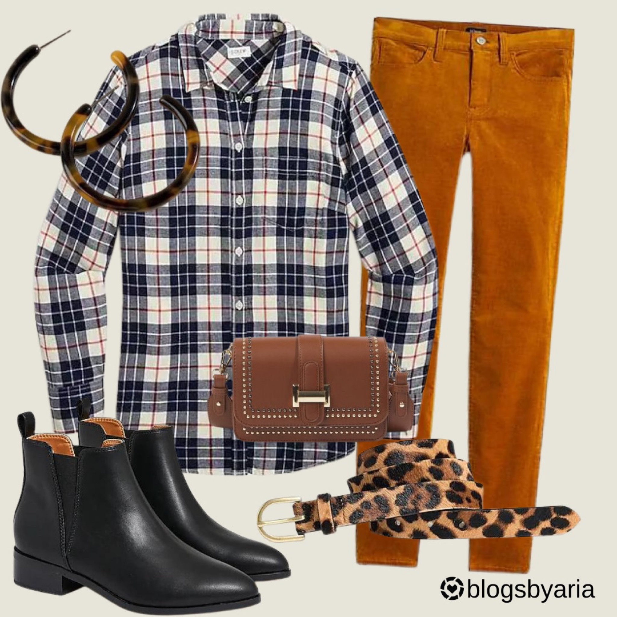 Fall casual outfit with button down plaid shirt with brown corduroy pants and booties plaid flannel shirt Chelsea boots leopard built 

#LTKsalealert #LTKSeasonal #LTKstyletip