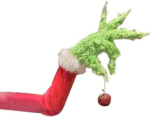 Furry Green Arm Head for Christmas Tree Decorations, Christmas Elf Grinch Tree Topper Arm Head, F... | Amazon (US)