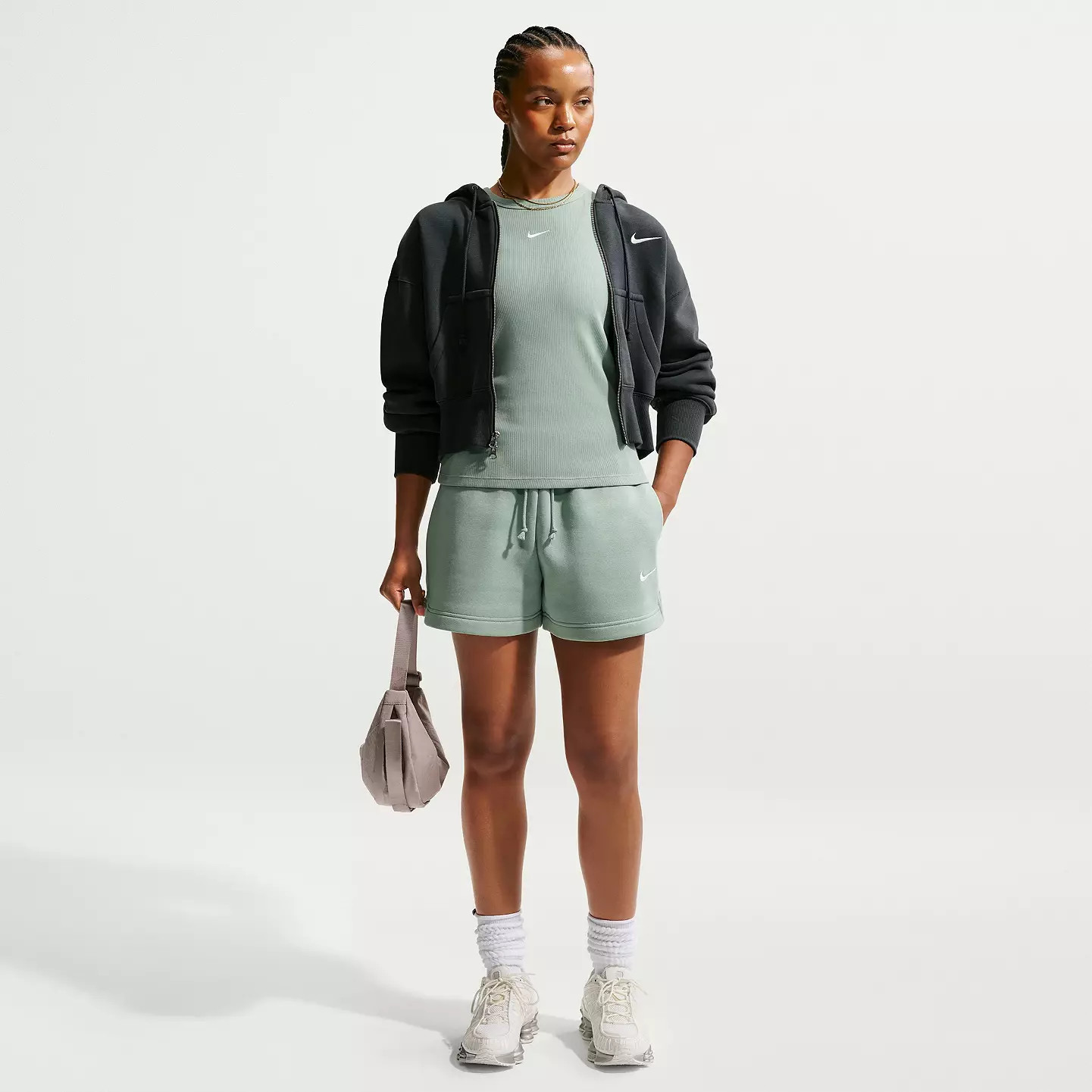 Nike Women's Sportswear Phoenix Fleece Mid-Rise 4" Shorts | DICK'S Sporting Goods