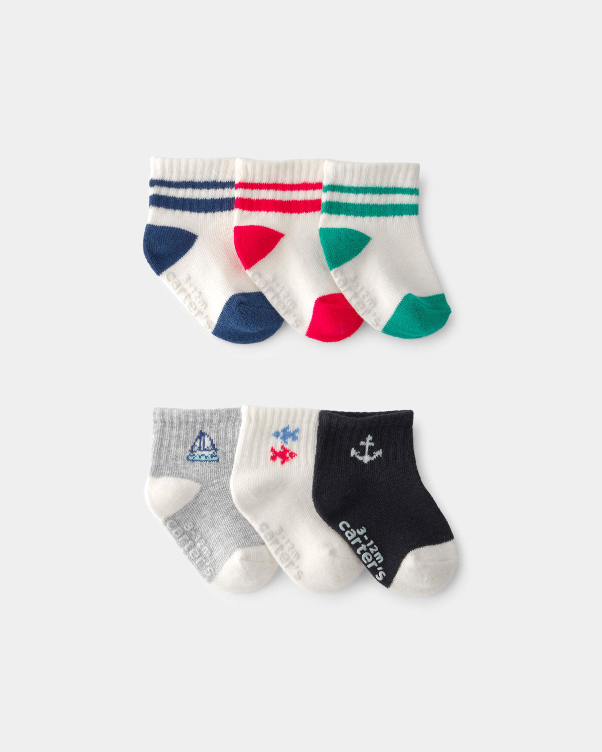 Baby Boy 6-Pack Nautical Ankle Socks | Carter's Inc