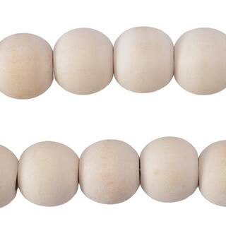 9Ft Natural White Wood Bead Garland by Ashland® in Null | 9 ft | Michaels® | Michaels Stores