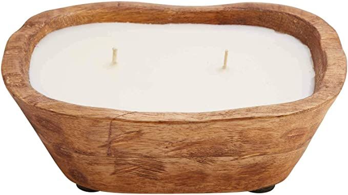 Mud Pie Petite Wood Candle, Brown, Large | Amazon (US)