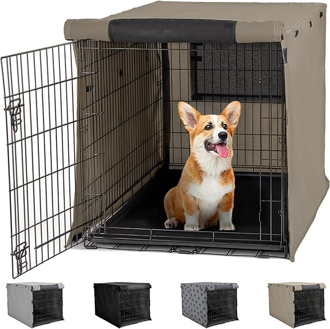 Gorilla Grip Heavy Duty Light Reducing Dog Crate Covers, All Sides Open, Cover Fits 30" Kennel, B... | Amazon (US)