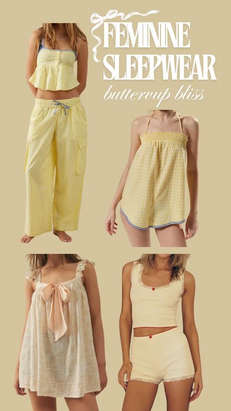 a series of my favorite pajamas for this spring/summer🌼✨

feminine, sleepwear, lingerie, pj, silk, lace, floral, coquette, yellow
