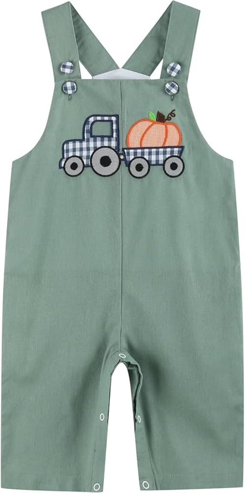 Lil cactus Green Green Pumpkin Tractor Overalls | Amazon (US)