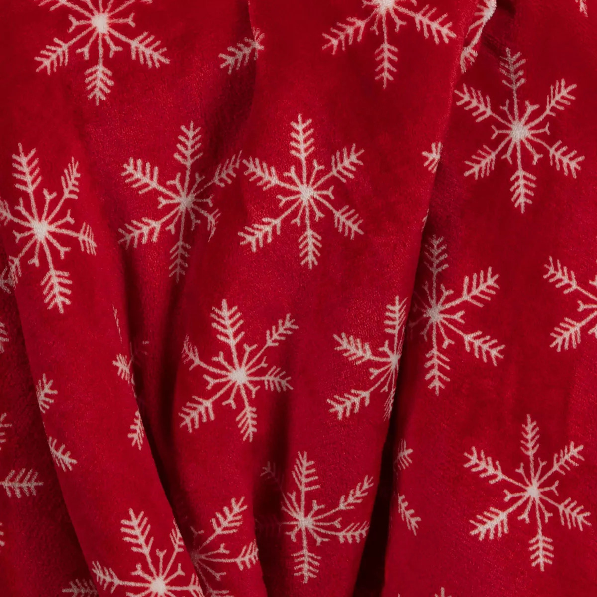 Snowflake Printed Plush with Faux Shearling Reverse Throw Blanket - Threshold™ | Target