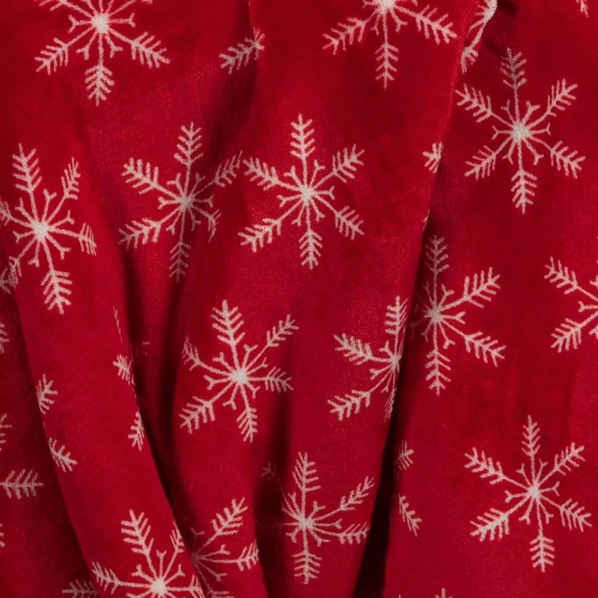 Snowflake Printed Plush with Faux Shearling Reverse Throw Blanket - Threshold™ | Target